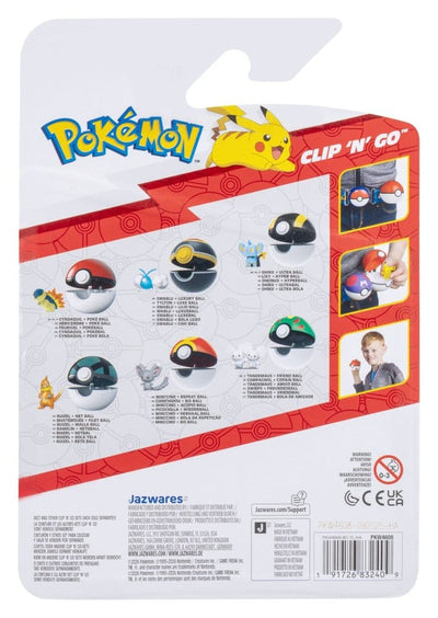 Pokémon Clip 'n' Go Action Figure Cyndaquil con Poké Ball - Jazwares