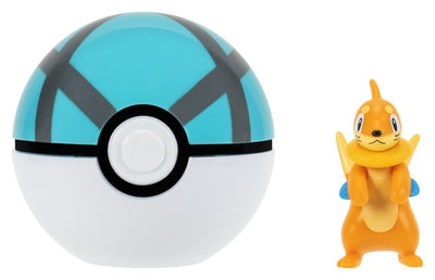 Action Figure Pokémon Clip 'n' Go Buizel con Net Ball Jazwares