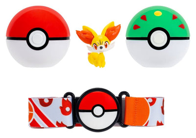 Pokémon Set Cintura Clip 'n' Go Fennekin - Giocattolo Ufficiale Jazwares
