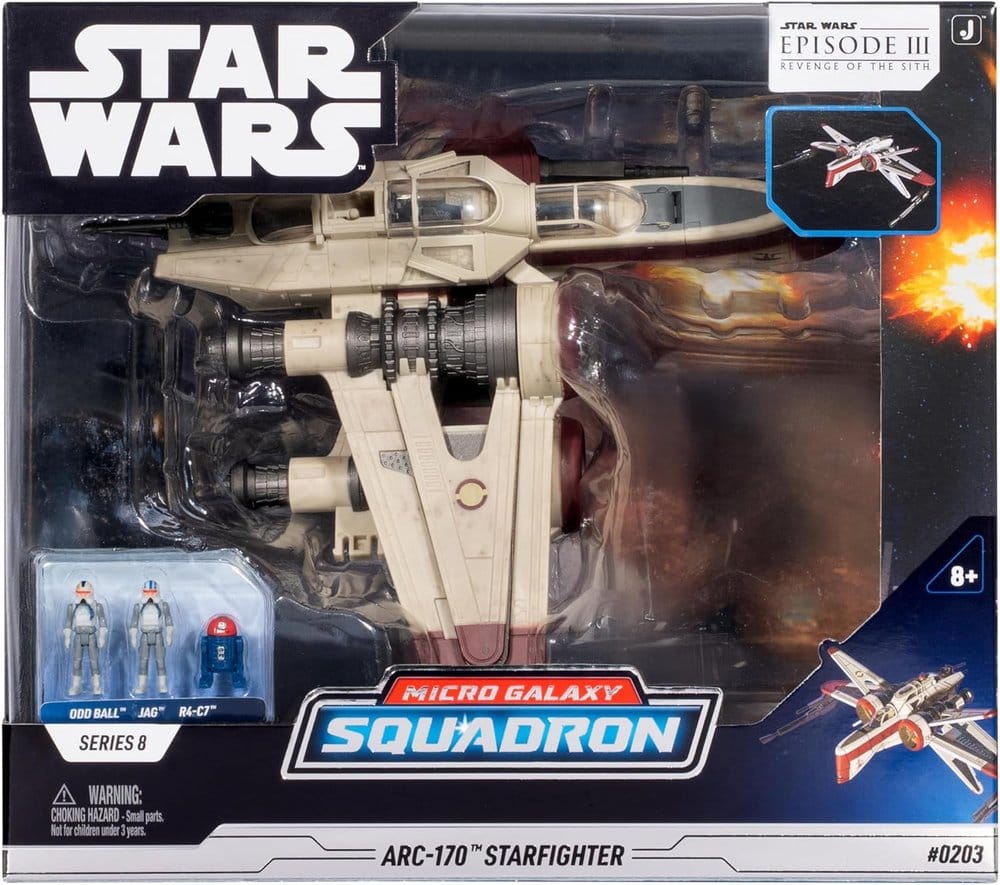 Star Wars Veicolo Deluxe ARC 170 20 cm - Serie 8 - Jazwares