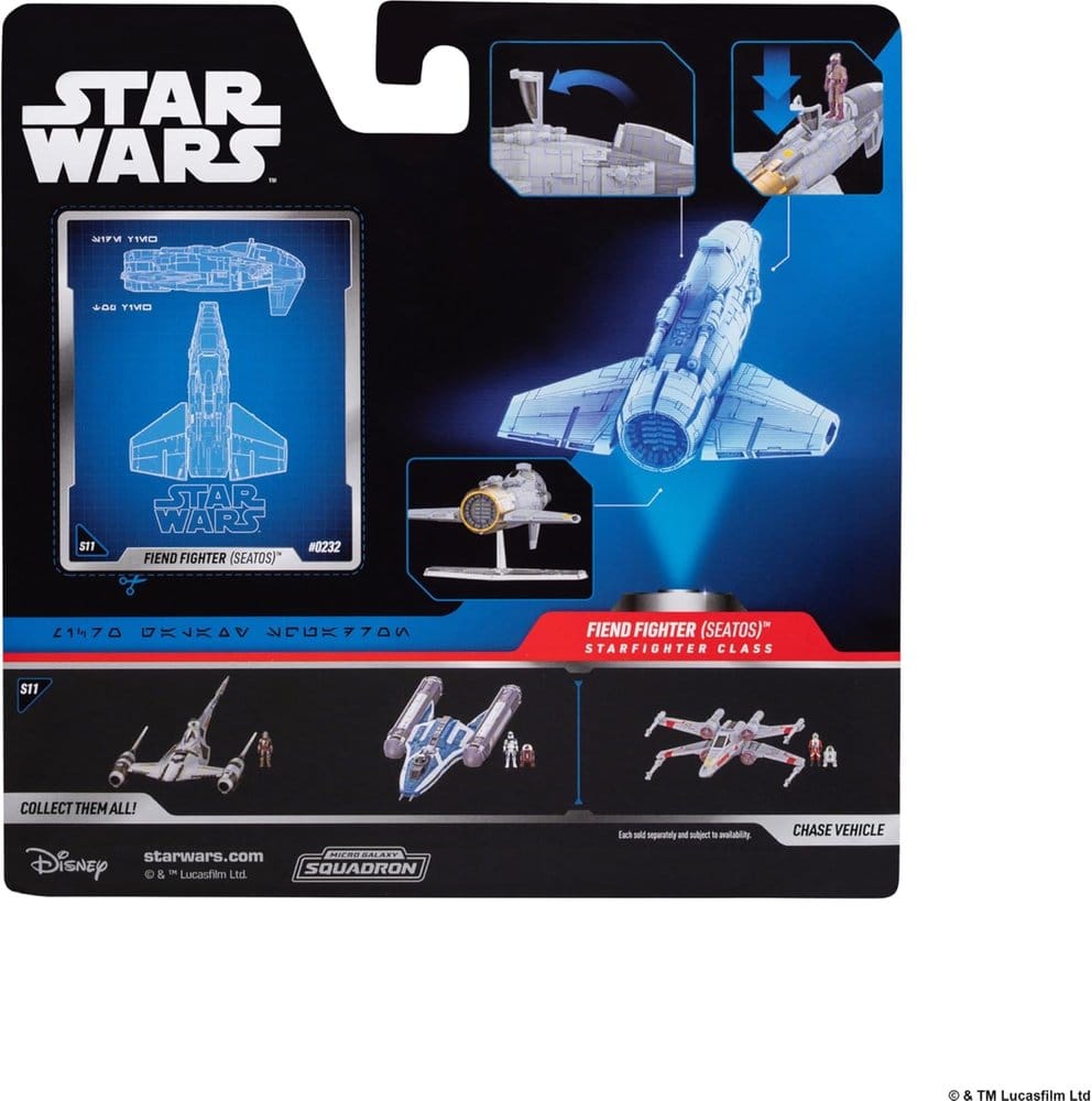 Star Wars Veicolo Medium Fiend Fighter con Figura Star Navigator 13 cm Jazwares