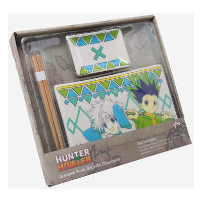Hunter x Hunter Set Sushi in Ceramica con Bacchette Gon & Killua - Just Funky