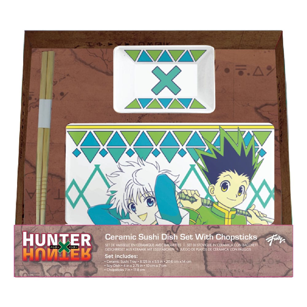 Hunter x Hunter Set Sushi in Ceramica con Bacchette Gon & Killua - Just Funky