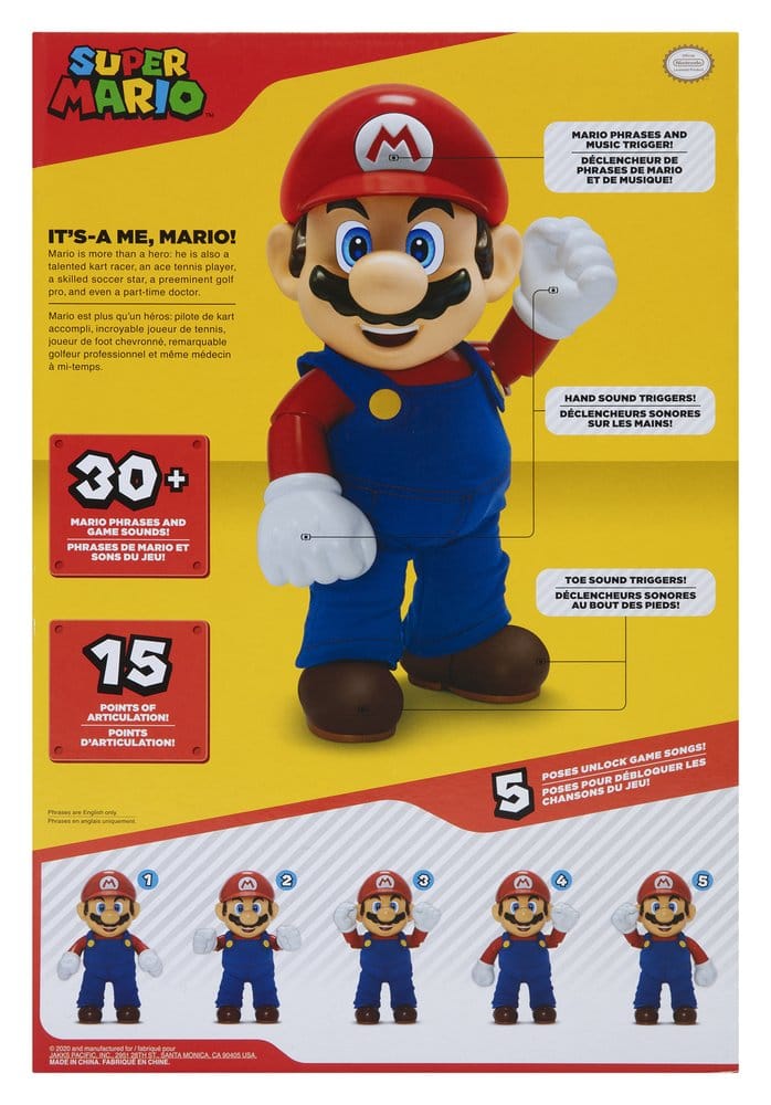 Super Mario Talking Action Figure It's-A Me! Mario 36 cm - JAKKS Pacific