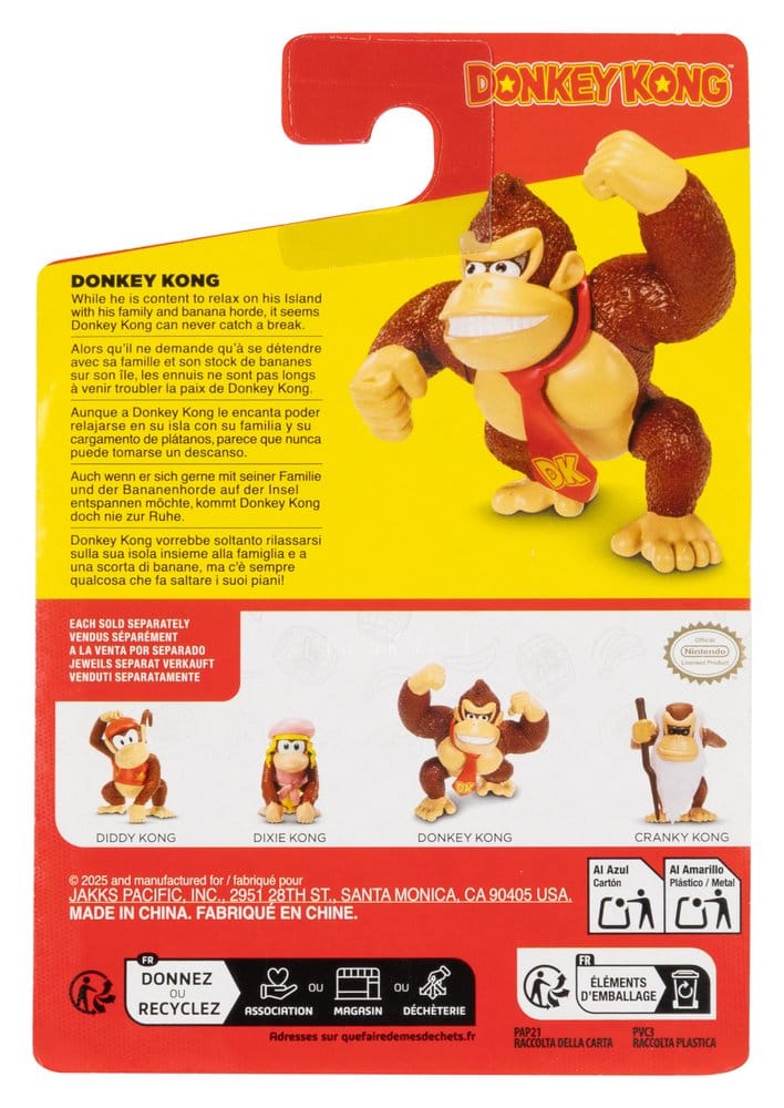 World of Nintendo Mini Figure Donkey Kong 6 cm - Jakks Pacific