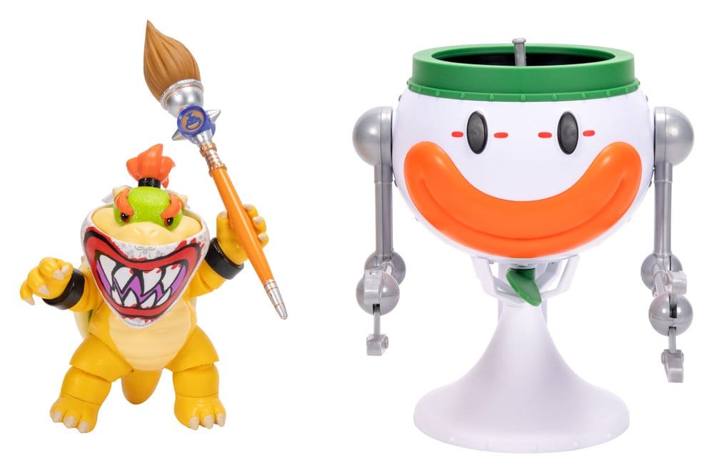 Action Figure Bowser Jr. con Clown Car 13 cm - Super Mario Galaxy - Jakks Pacific