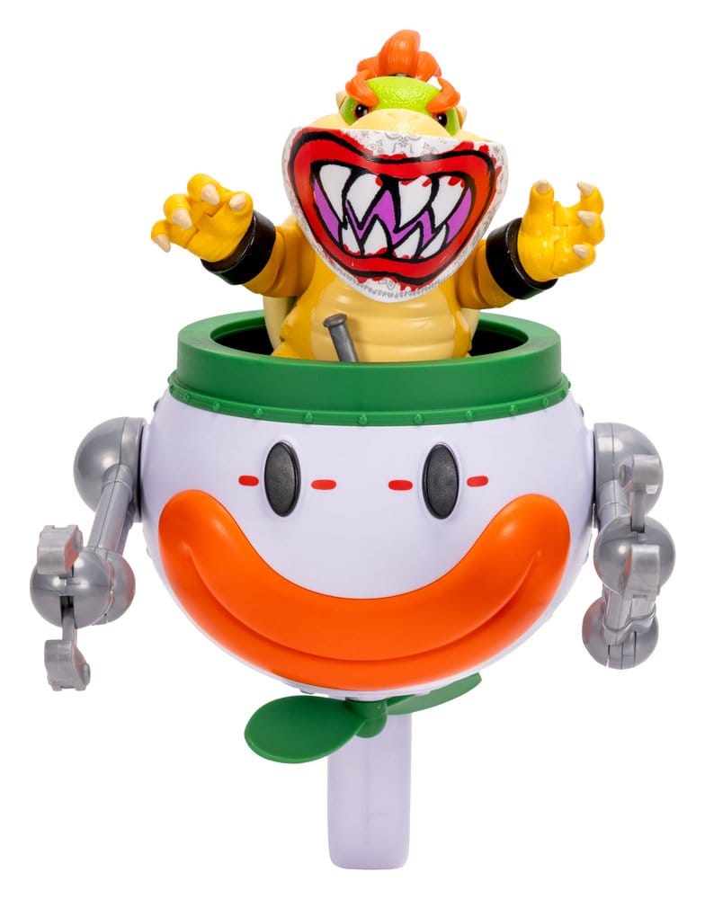 Action Figure Bowser Jr. con Clown Car 13 cm - Super Mario Galaxy - Jakks Pacific