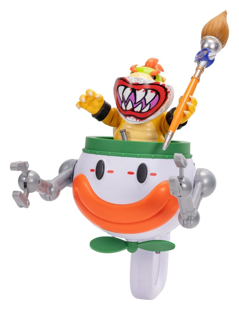 Action Figure Bowser Jr. con Clown Car 13 cm - Super Mario Galaxy - Jakks Pacific