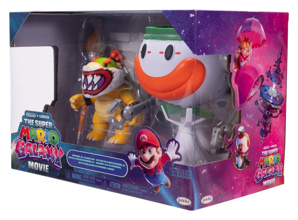 Action Figure Bowser Jr. con Clown Car 13 cm - Super Mario Galaxy - Jakks Pacific
