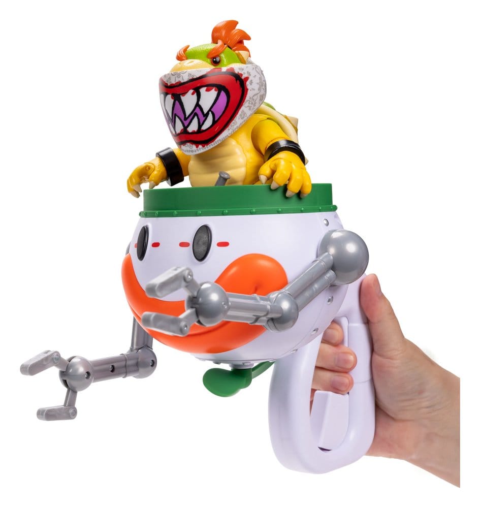 Action Figure Bowser Jr. con Clown Car 13 cm - Super Mario Galaxy - Jakks Pacific