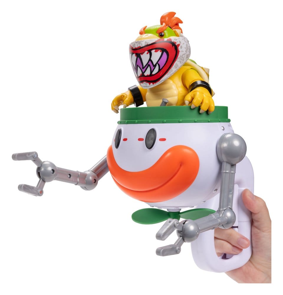 Action Figure Bowser Jr. con Clown Car 13 cm - Super Mario Galaxy - Jakks Pacific