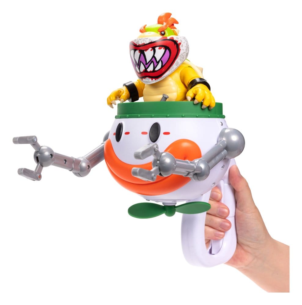 Action Figure Bowser Jr. con Clown Car 13 cm - Super Mario Galaxy - Jakks Pacific