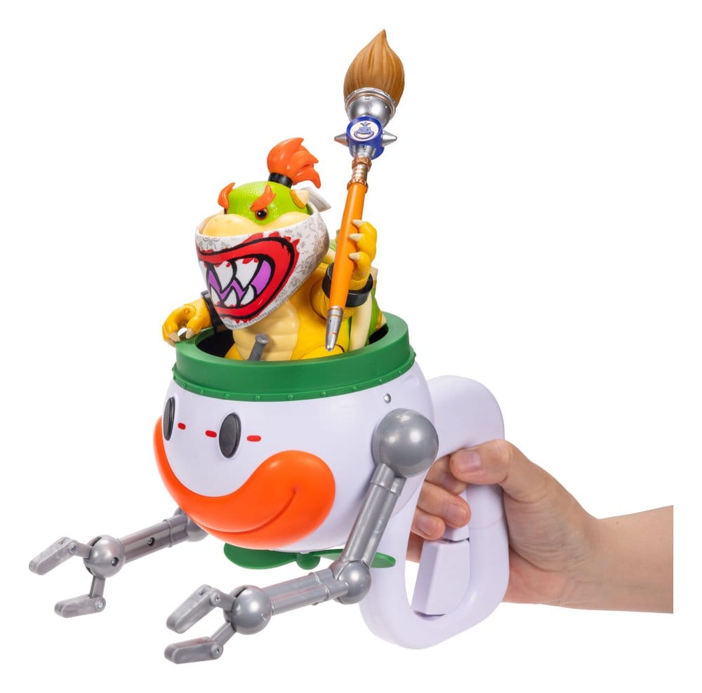 Action Figure Bowser Jr. con Clown Car 13 cm - Super Mario Galaxy - Jakks Pacific