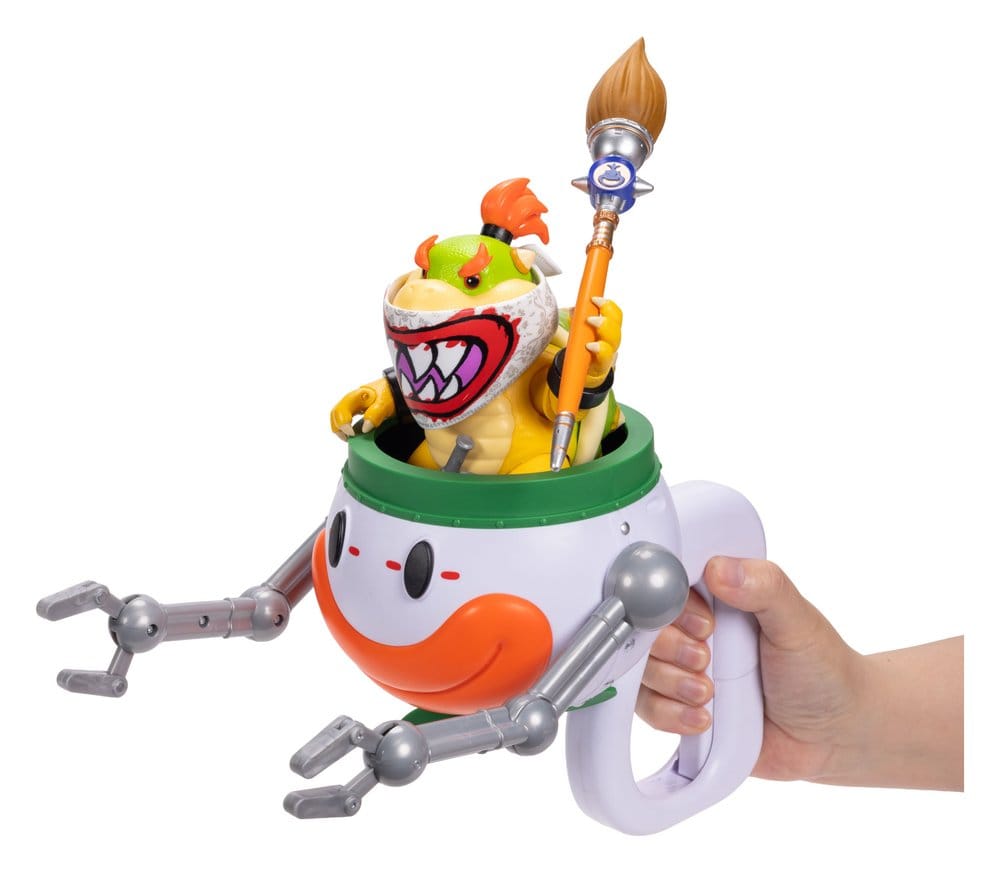 Action Figure Bowser Jr. con Clown Car 13 cm - Super Mario Galaxy - Jakks Pacific