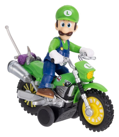Super Mario Galaxy Movie Action Figure Luigi con Moto a Trazione 6 cm - Jakks Pacific