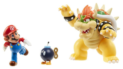 World of Nintendo Action Figure 3-Pack Mario vs. Bowser Lava Battle - Jakks Pacific