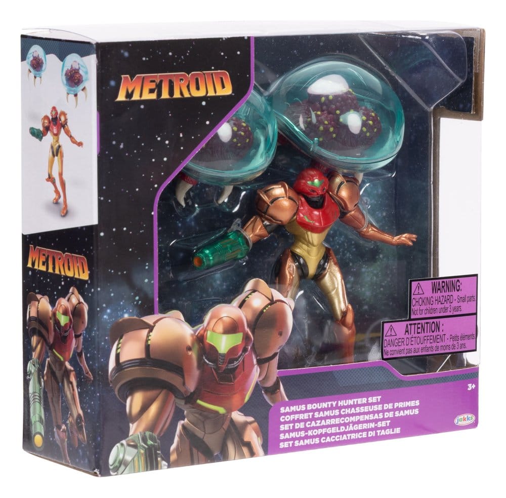World of Nintendo Metroid Mini Figure 3-Pack Samus Bounty Hunter 6 cm - Jakks Pacific