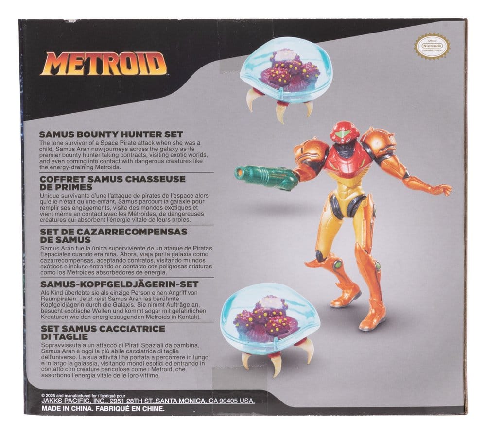 World of Nintendo Metroid Mini Figure 3-Pack Samus Bounty Hunter 6 cm - Jakks Pacific