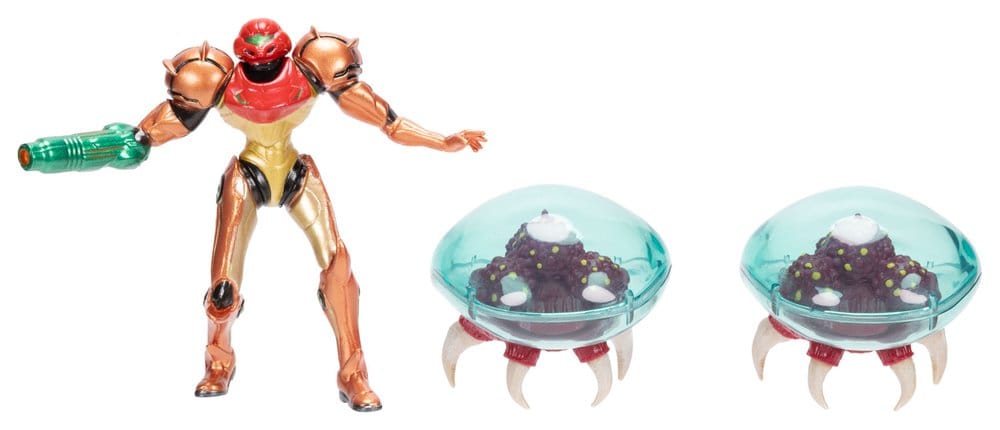 World of Nintendo Metroid Mini Figure 3-Pack Samus Bounty Hunter 6 cm - Jakks Pacific