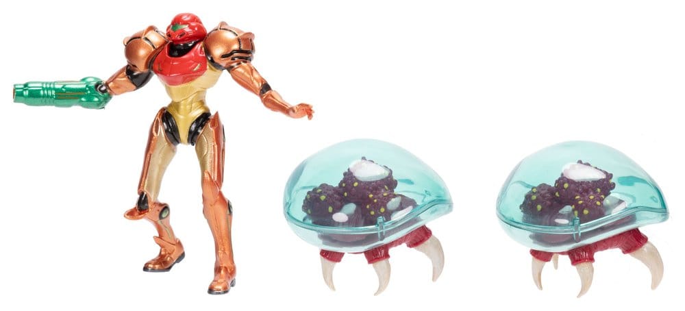 World of Nintendo Metroid Mini Figure 3-Pack Samus Bounty Hunter 6 cm - Jakks Pacific