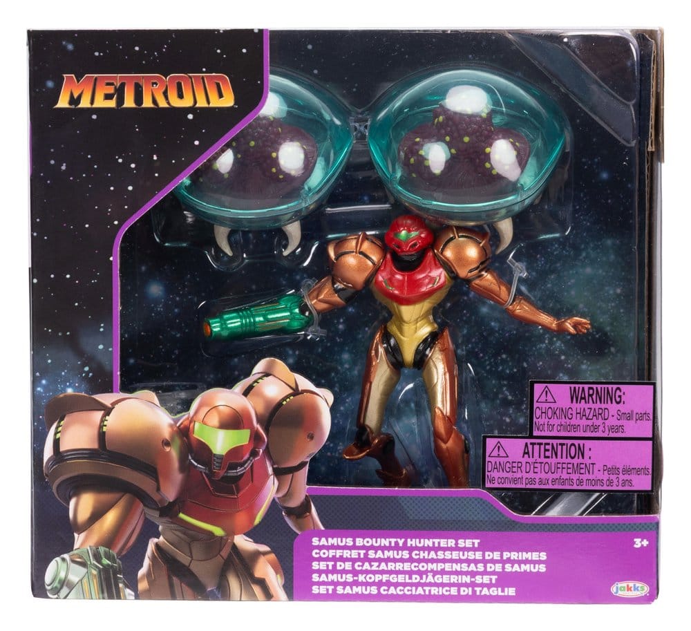 World of Nintendo Metroid Mini Figure 3-Pack Samus Bounty Hunter 6 cm - Jakks Pacific