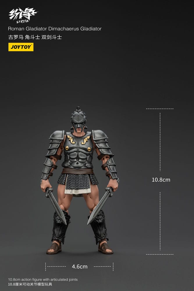 Strife Gladiatore Romano Dimachaerus, Action Figure 1/18, 11 cm, Joy Toy