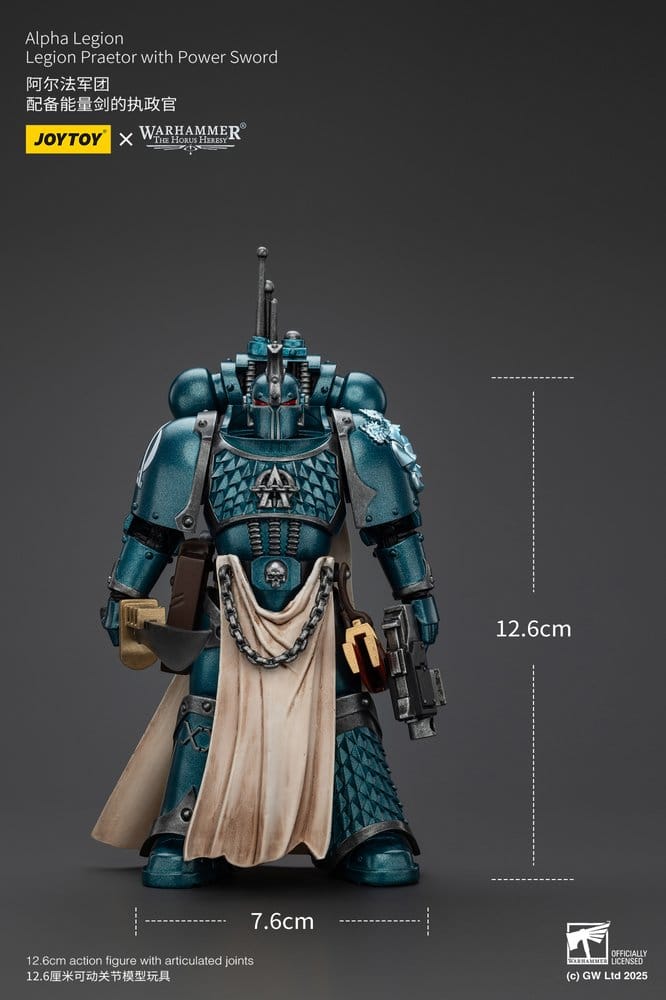 Warhammer The Horus Heresy Action Figure Praetor della Legione Alpha con Spada Energetica 13 cm Joy Toy