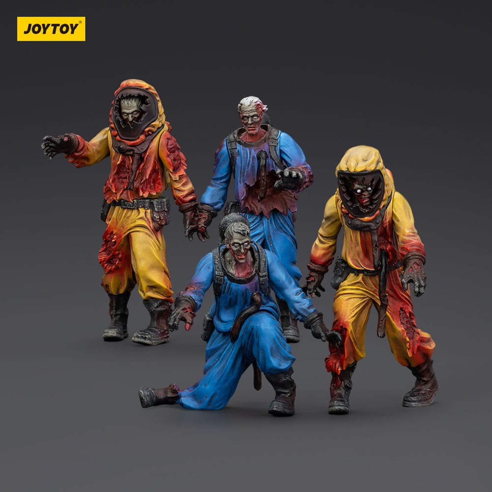Zombie Dark Source Action Figure 4-Pack Biochemical Lab Team 8 cm - Joy Toy