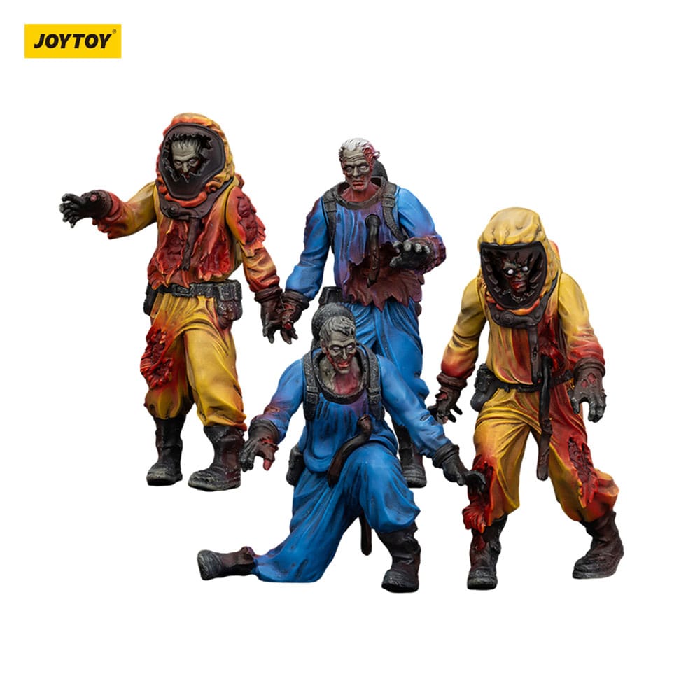 Zombie Dark Source Action Figure 4-Pack Biochemical Lab Team 8 cm - Joy Toy