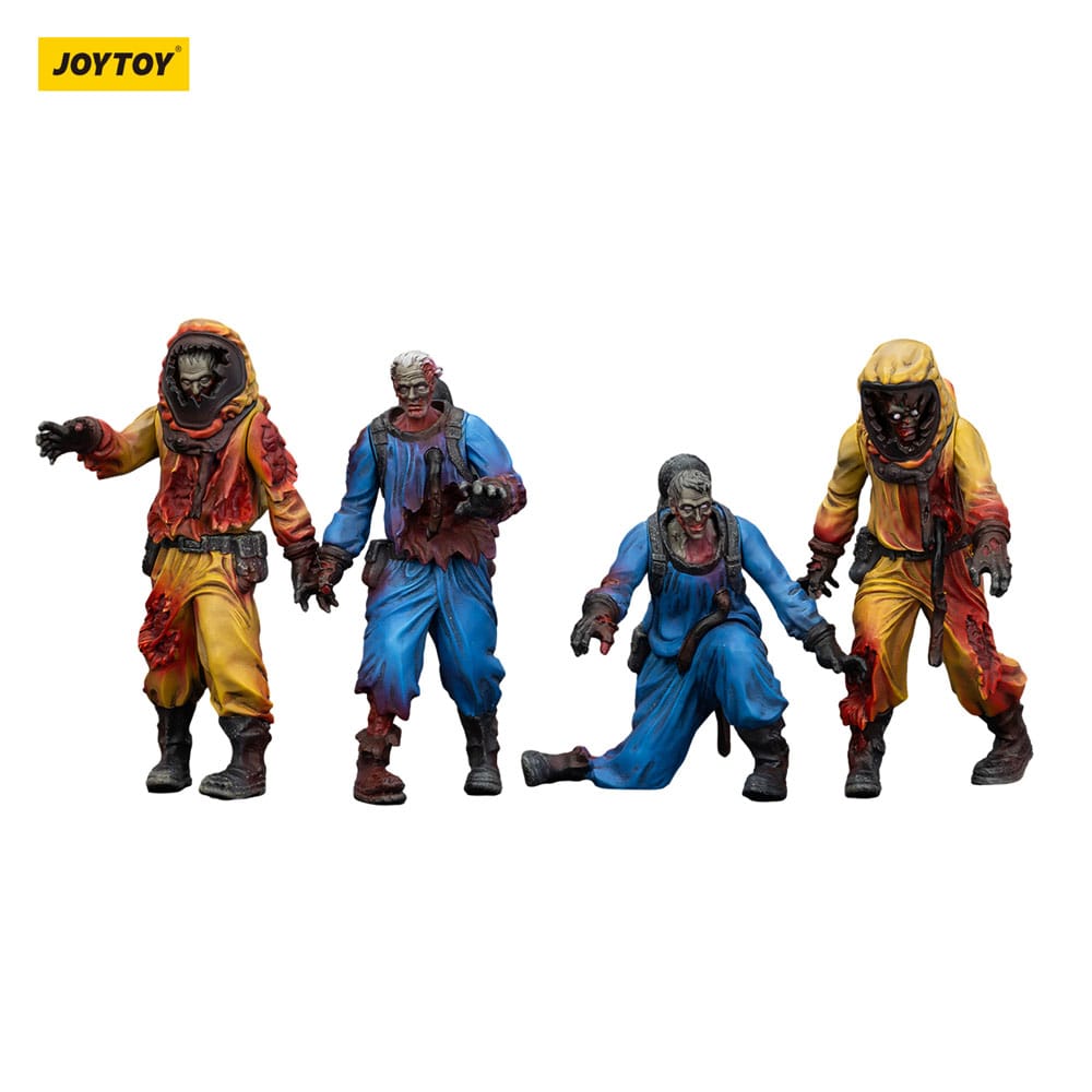 Zombie Dark Source Action Figure 4-Pack Biochemical Lab Team 8 cm - Joy Toy