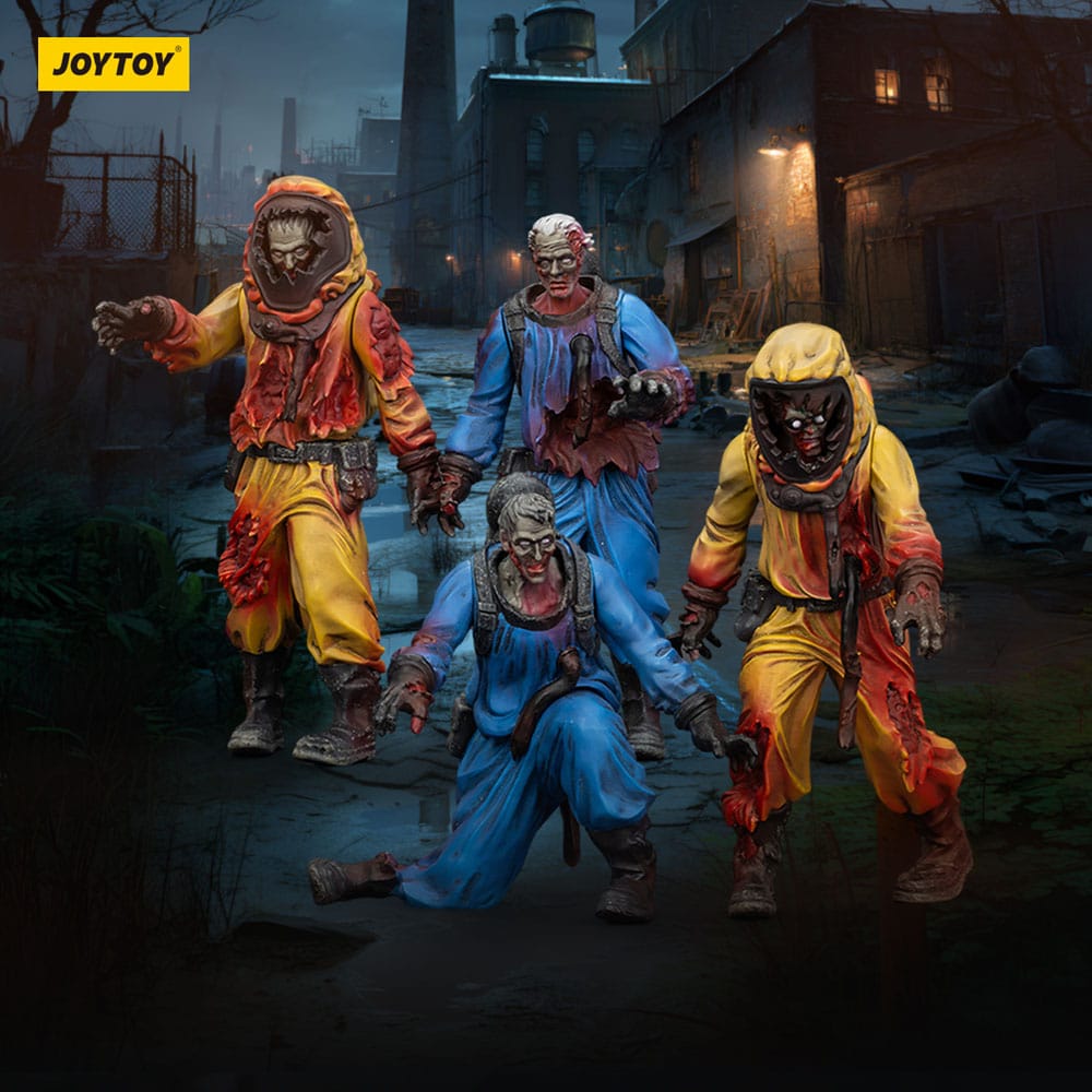 Zombie Dark Source Action Figure 4-Pack Biochemical Lab Team 8 cm - Joy Toy