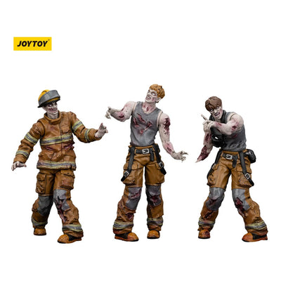 Zombie Dark Source Action Figure 3-Pack Pompieri 8 cm - Joy Toy
