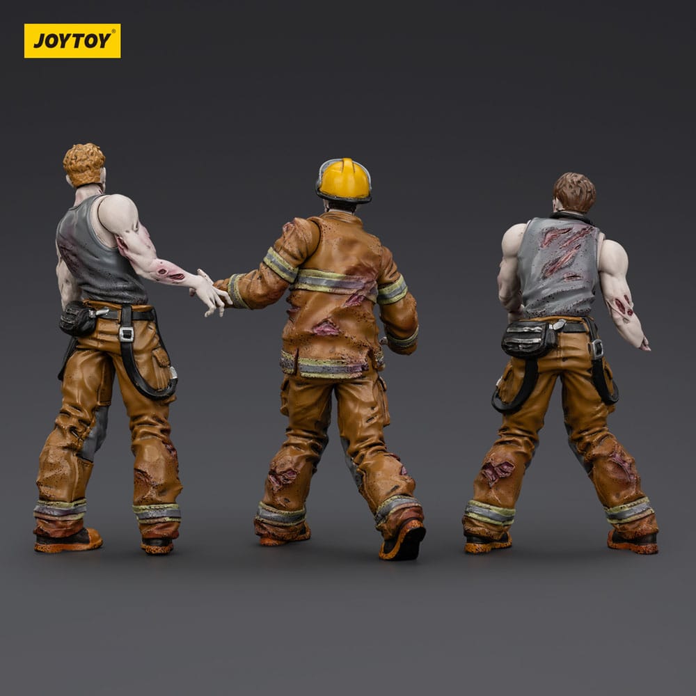 Zombie Dark Source Action Figure 3-Pack Pompieri 8 cm - Joy Toy