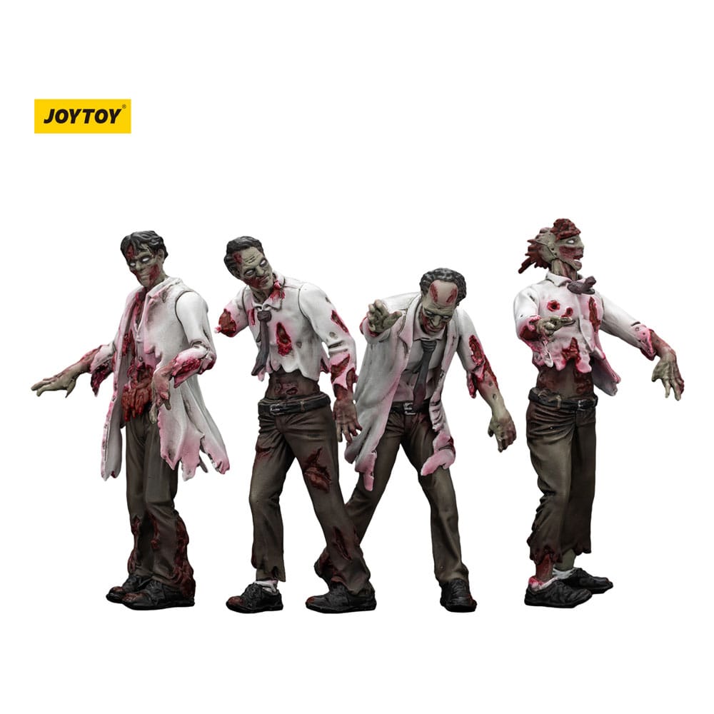 Zombie Dark Source Action Figure 4-Pack Scienziati Maschi 8 cm - Joy Toy
