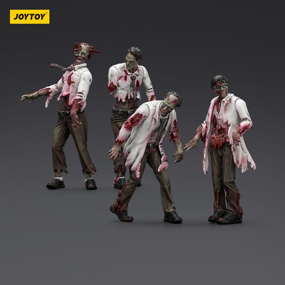 Zombie Dark Source Action Figure 4-Pack Scienziati Maschi 8 cm - Joy Toy