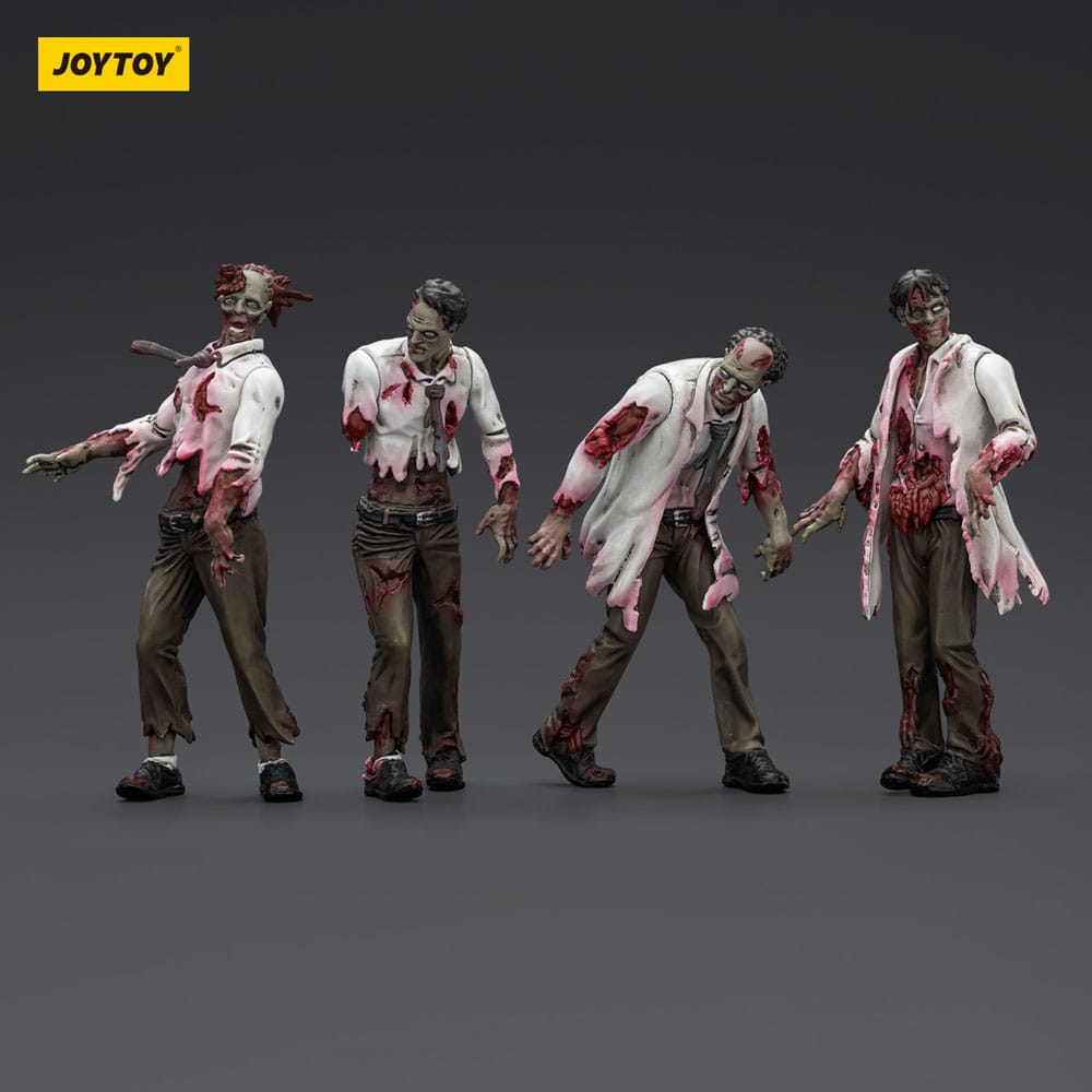 Zombie Dark Source Action Figure 4-Pack Scienziati Maschi 8 cm - Joy Toy