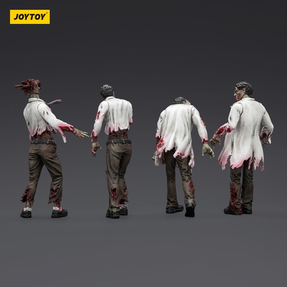Zombie Dark Source Action Figure 4-Pack Scienziati Maschi 8 cm - Joy Toy