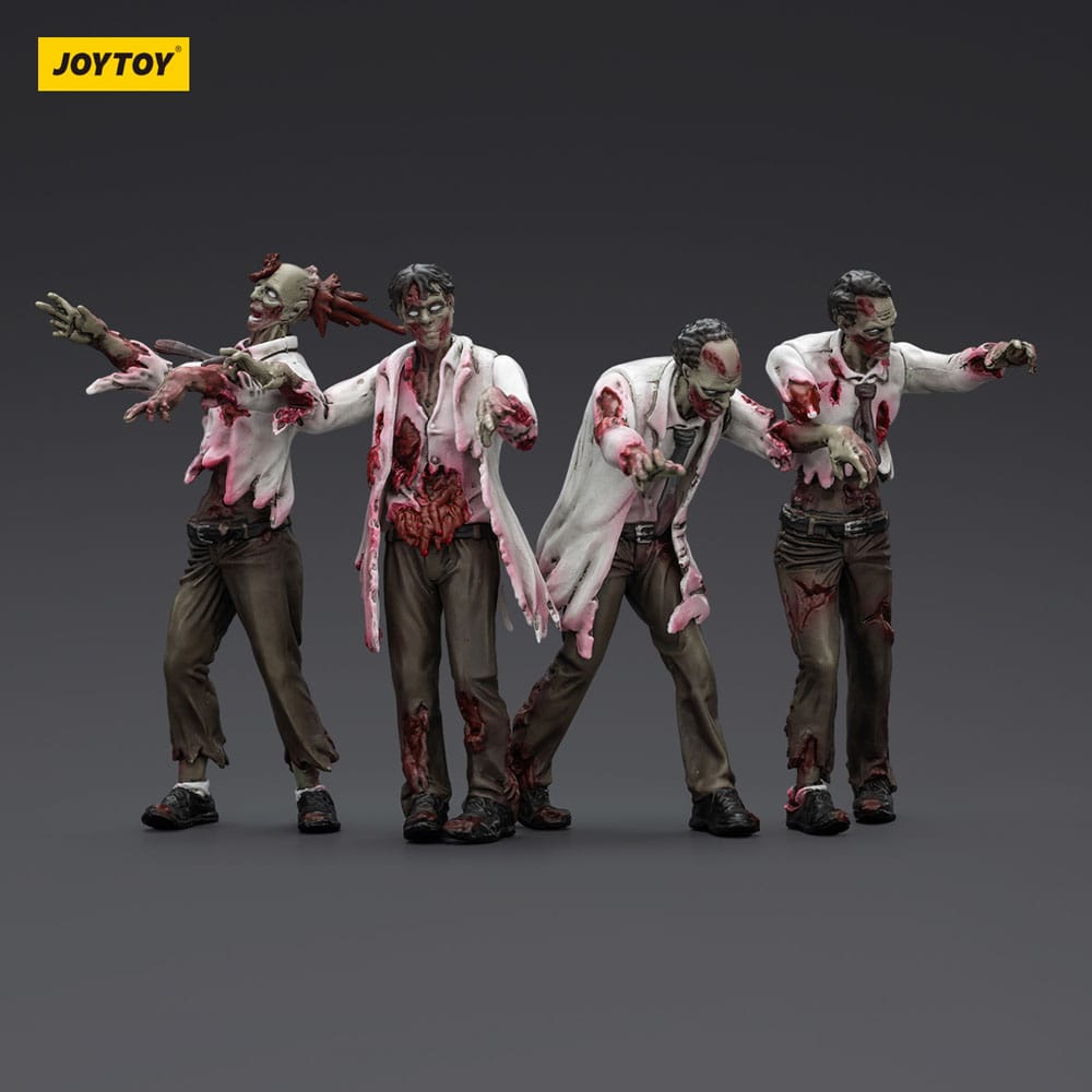 Zombie Dark Source Action Figure 4-Pack Scienziati Maschi 8 cm - Joy Toy