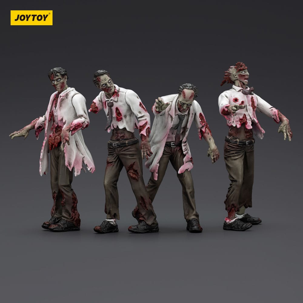 Zombie Dark Source Action Figure 4-Pack Scienziati Maschi 8 cm - Joy Toy