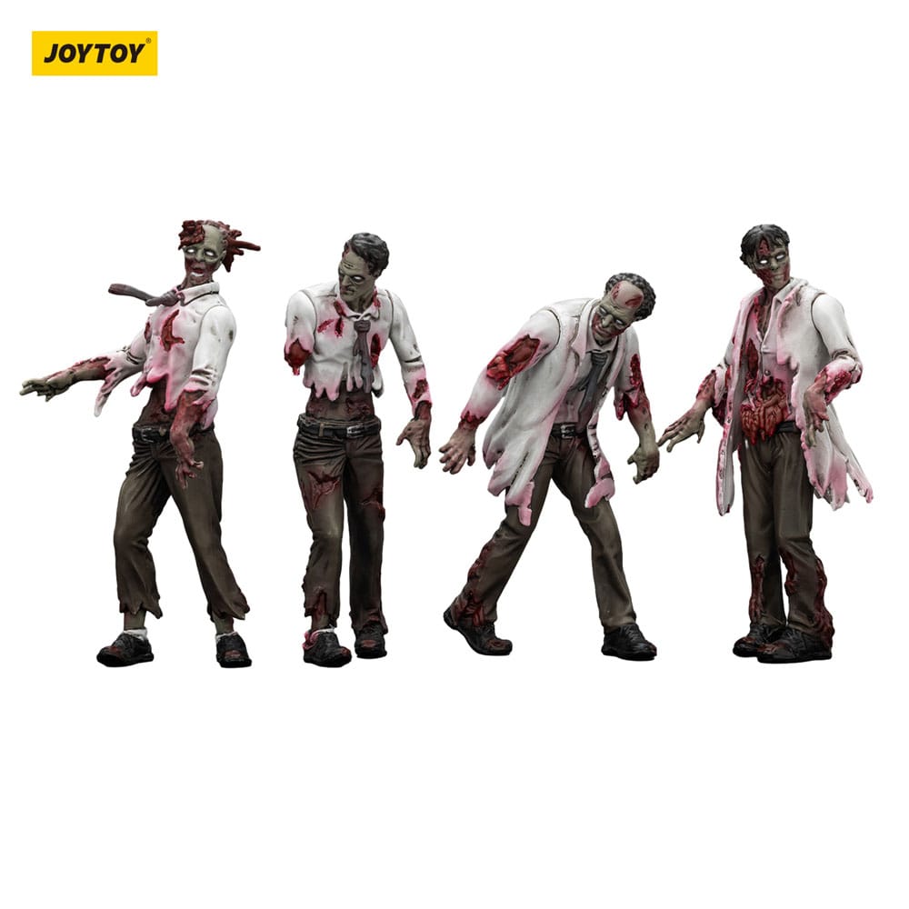 Zombie Dark Source Action Figure 4-Pack Scienziati Maschi 8 cm - Joy Toy