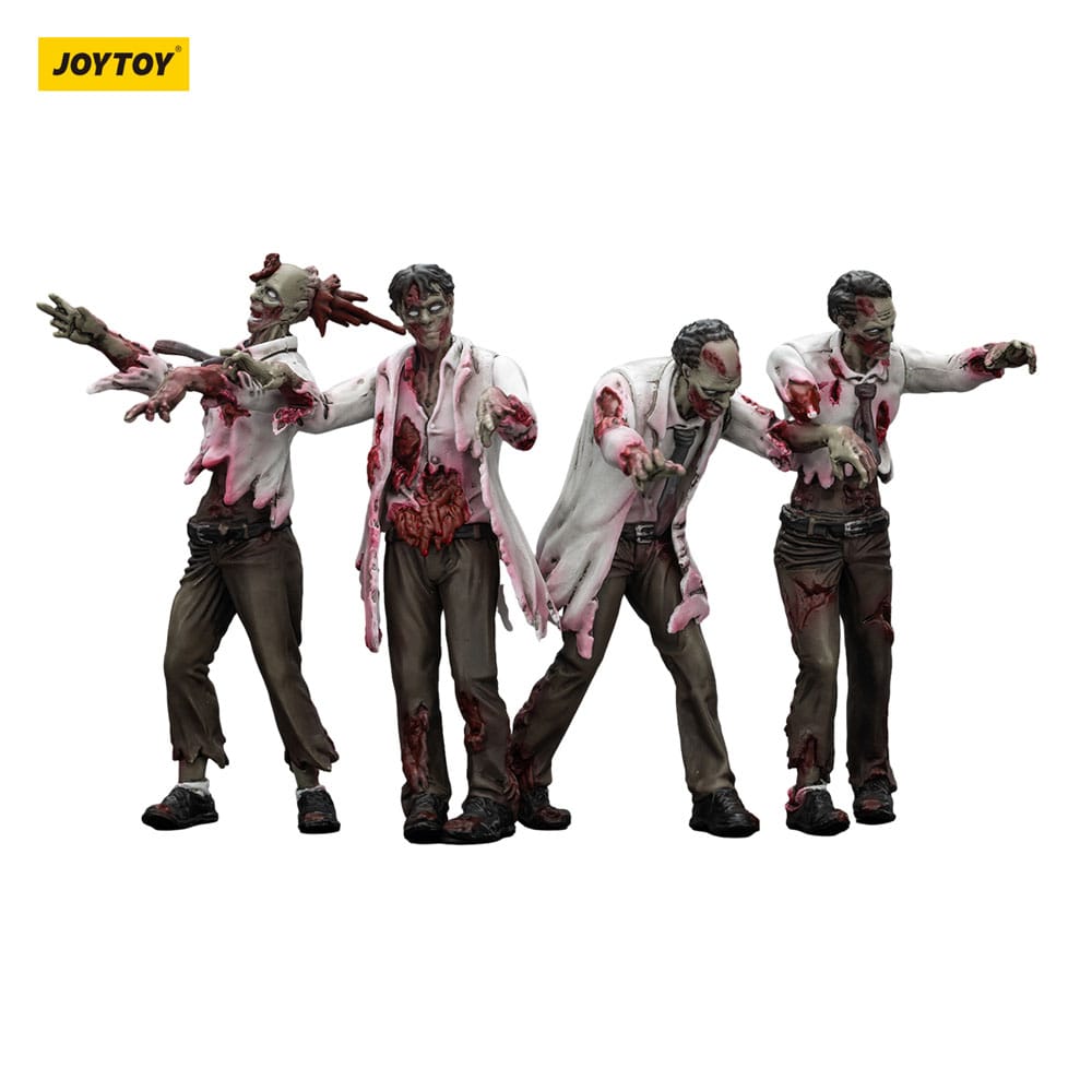 Zombie Dark Source Action Figure 4-Pack Scienziati Maschi 8 cm - Joy Toy