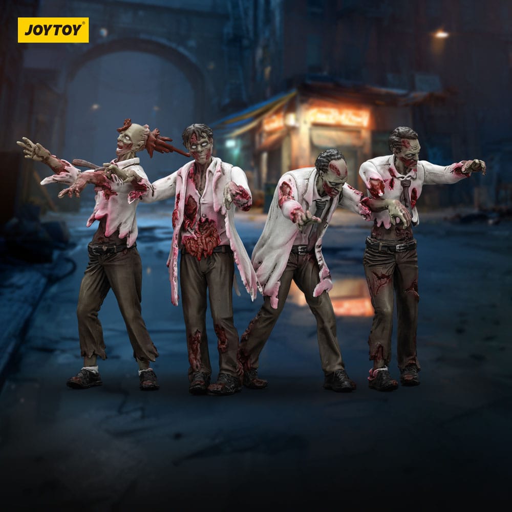 Zombie Dark Source Action Figure 4-Pack Scienziati Maschi 8 cm - Joy Toy
