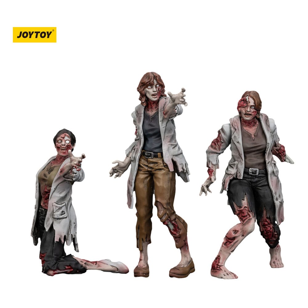 Zombie Dark Source Action Figure 3-Pack Scienziate Zombie 8 cm - Joy Toy