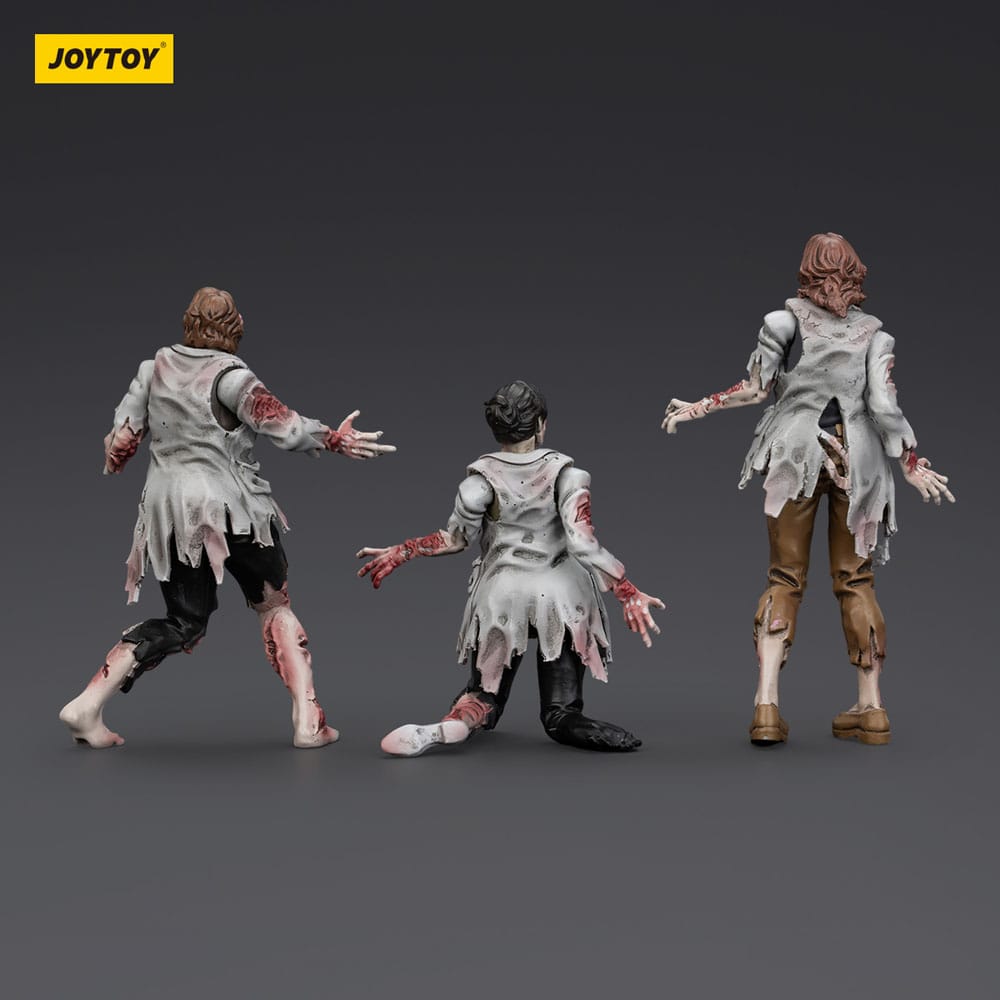 Zombie Dark Source Action Figure 3-Pack Scienziate Zombie 8 cm - Joy Toy
