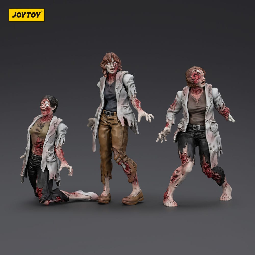 Zombie Dark Source Action Figure 3-Pack Scienziate Zombie 8 cm - Joy Toy