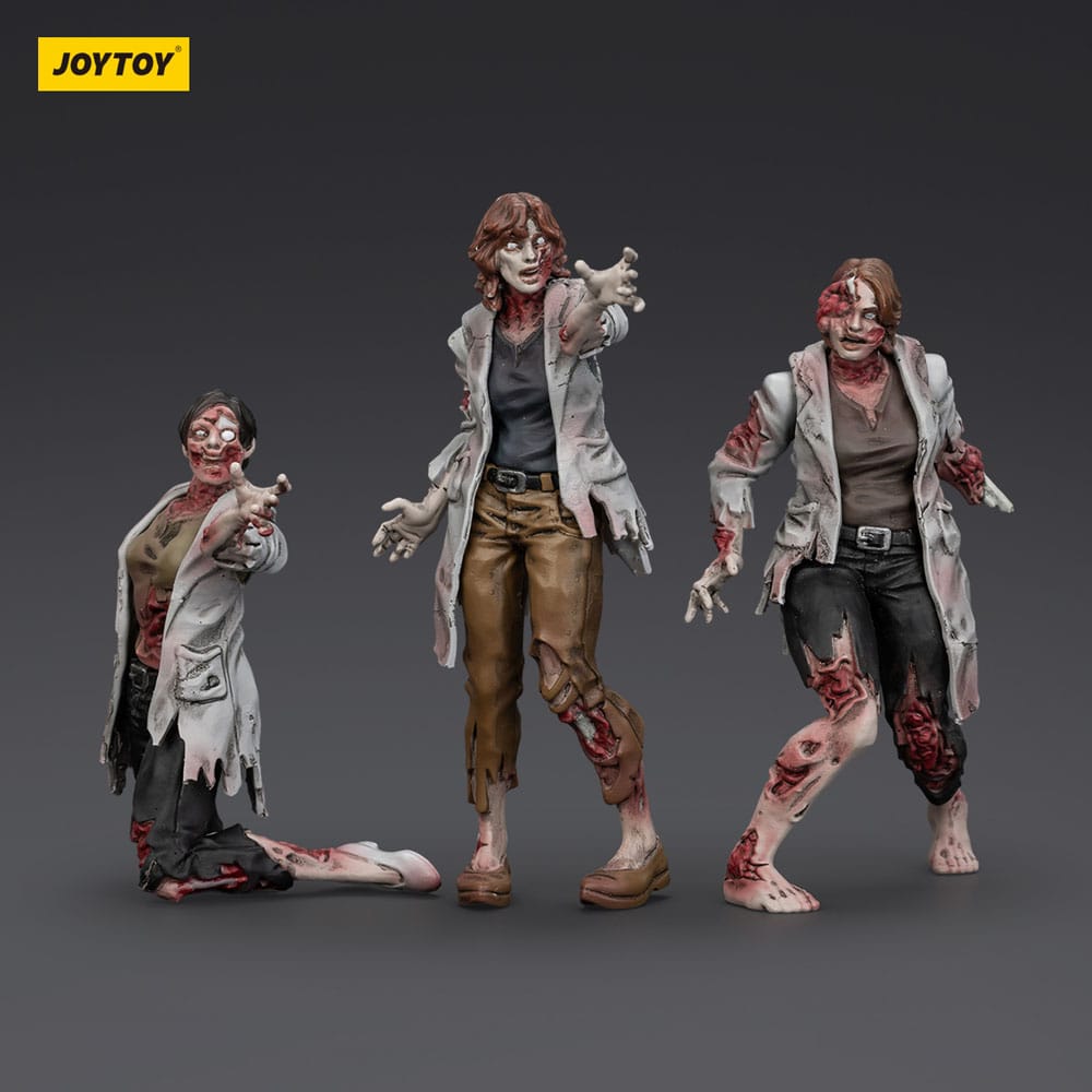 Zombie Dark Source Action Figure 3-Pack Scienziate Zombie 8 cm - Joy Toy