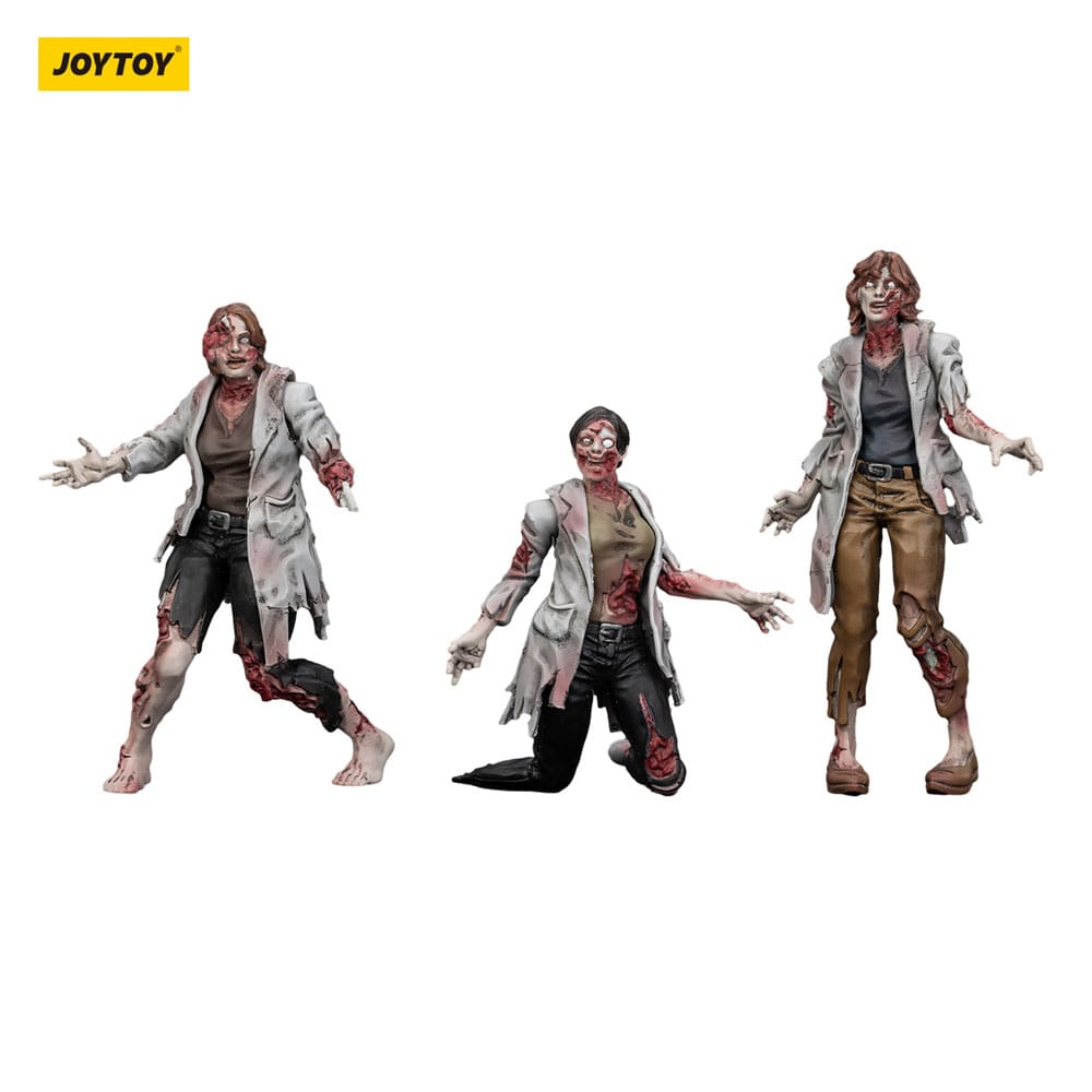 Zombie Dark Source Action Figure 3-Pack Scienziate Zombie 8 cm - Joy Toy