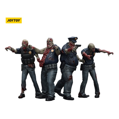 Zombie Dark Source Action Figures 4-Pack Police (Male) 8 cm - Joy Toy