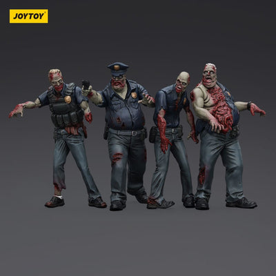 Zombie Dark Source Action Figures 4-Pack Police (Male) 8 cm - Joy Toy