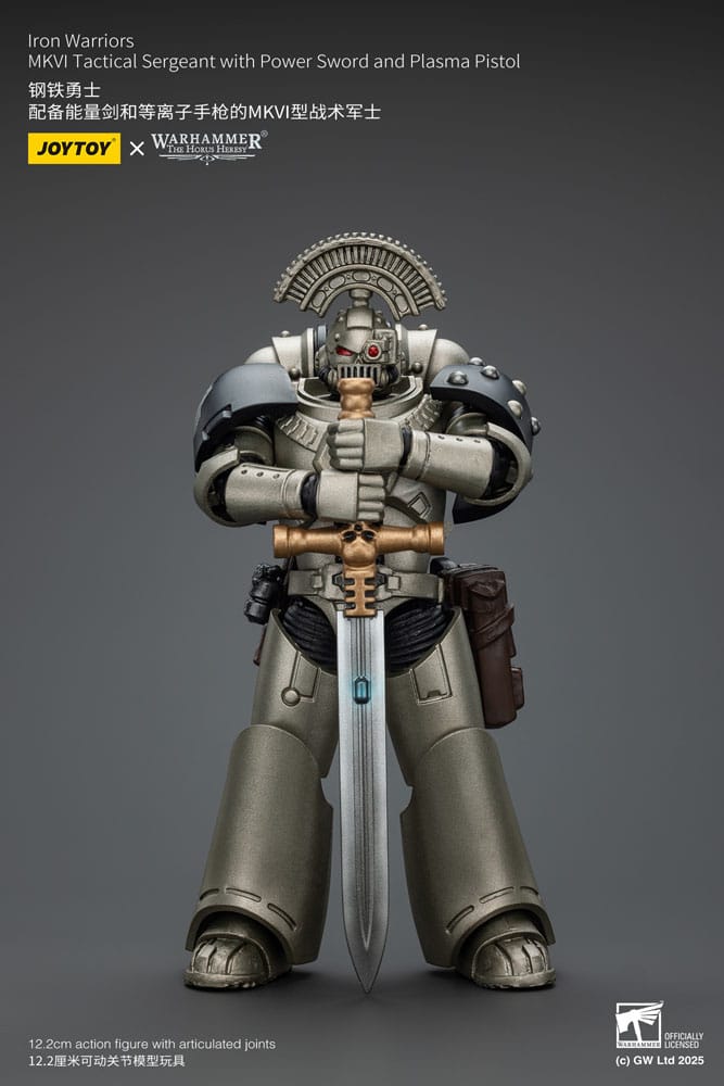 Warhammer The Horus Heresy Action Figure 1/18 Sergente Tattico Iron Warriors MKVI con Spada di Potere e Pistola al Plasma 12 cm Joy Toy